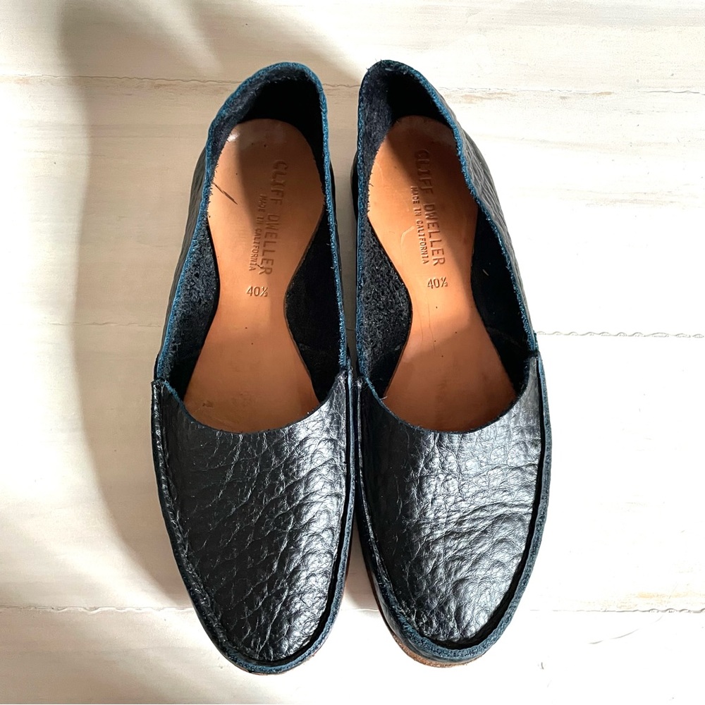 Cliff Atelier Black Leather Loafers